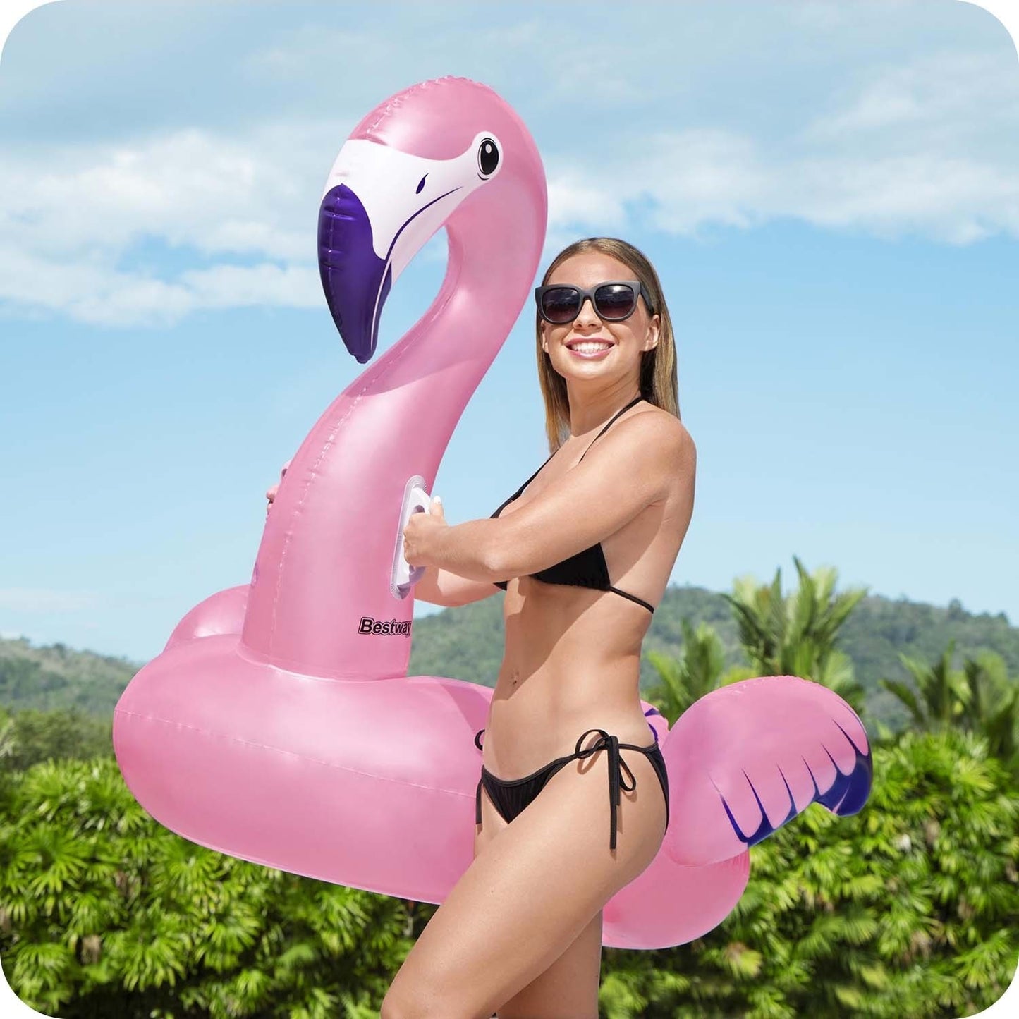 Flamingo inflatable mattress 153 x 143 cm Bestway 41475