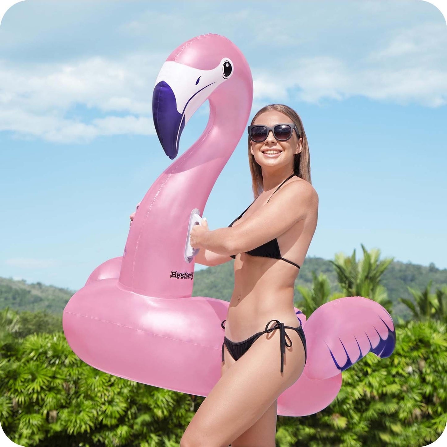 Flamingo inflatable mattress 153 x 143 cm Bestway 41475