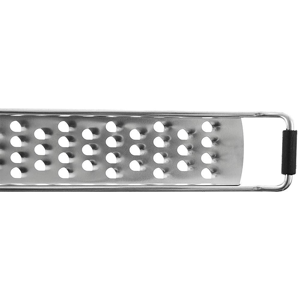 Flat 38 cm grater in stainless steel for root vegetables and cheese