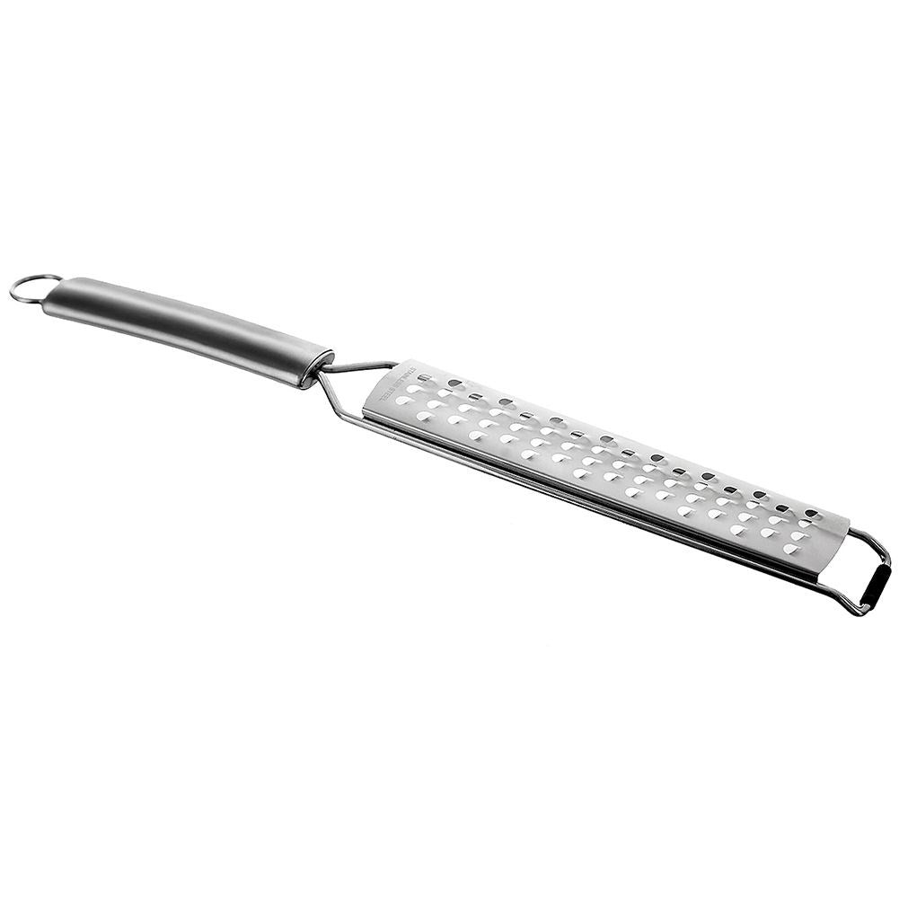 Flat 38 cm grater in stainless steel for root vegetables and cheese