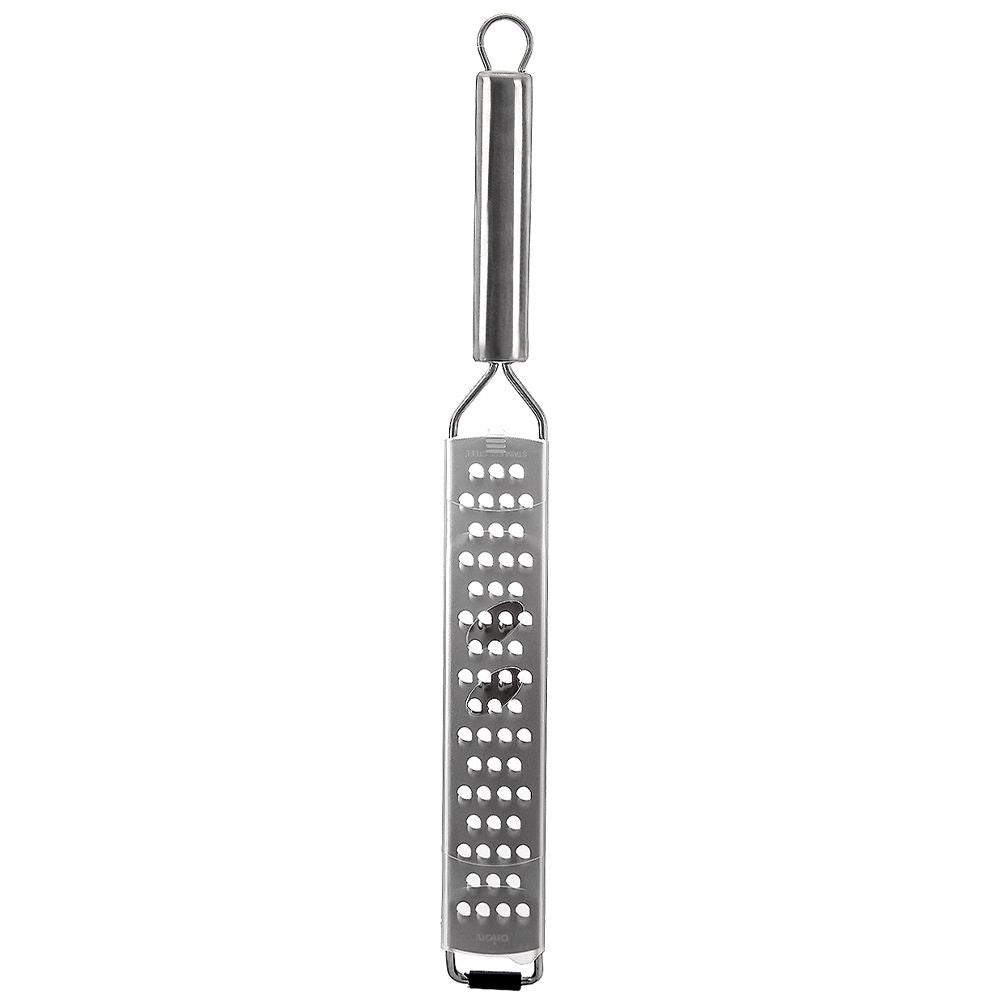 Flat 38 cm grater in stainless steel for root vegetables and cheese