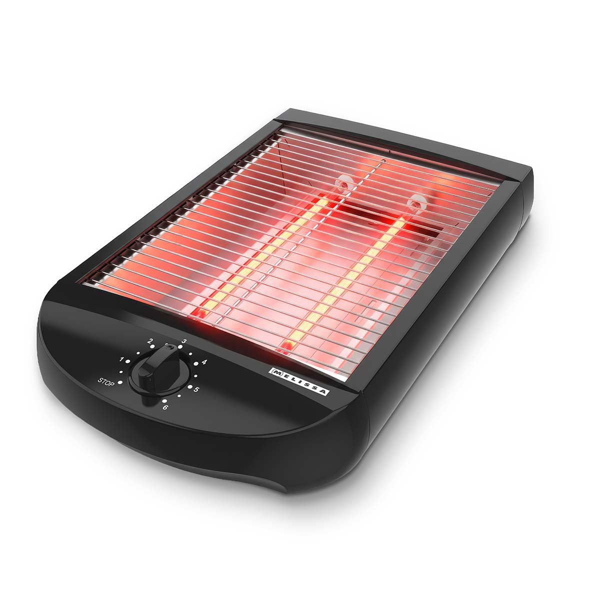 Flat Toaster, 600W, Timer, Removable Crumb Tray, Black