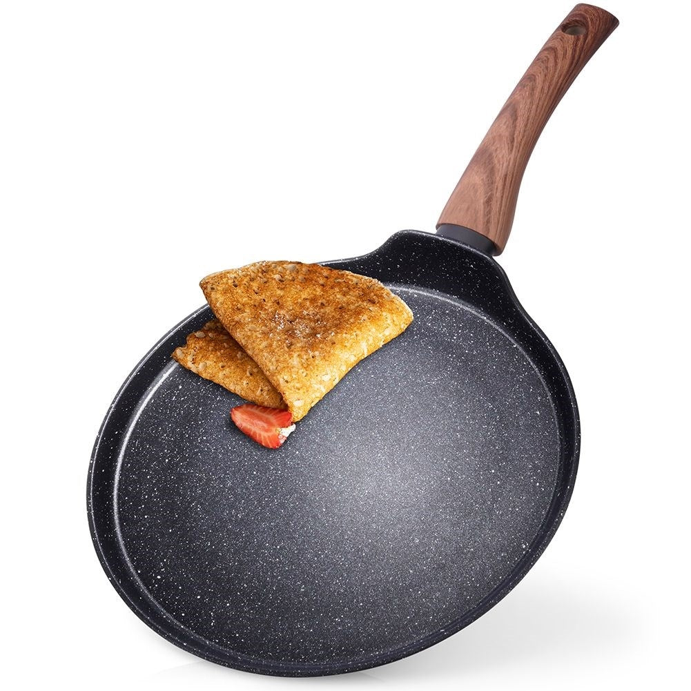 Flat frying pan 26 cm with granite coating for all stoves