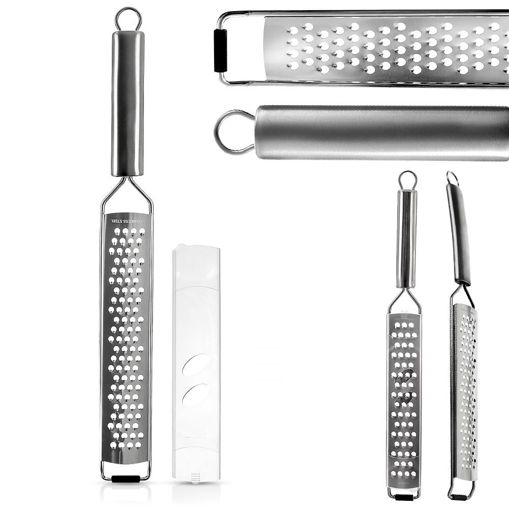 Flat grater 38 cm - Stainless steel for root vegetables & cheese