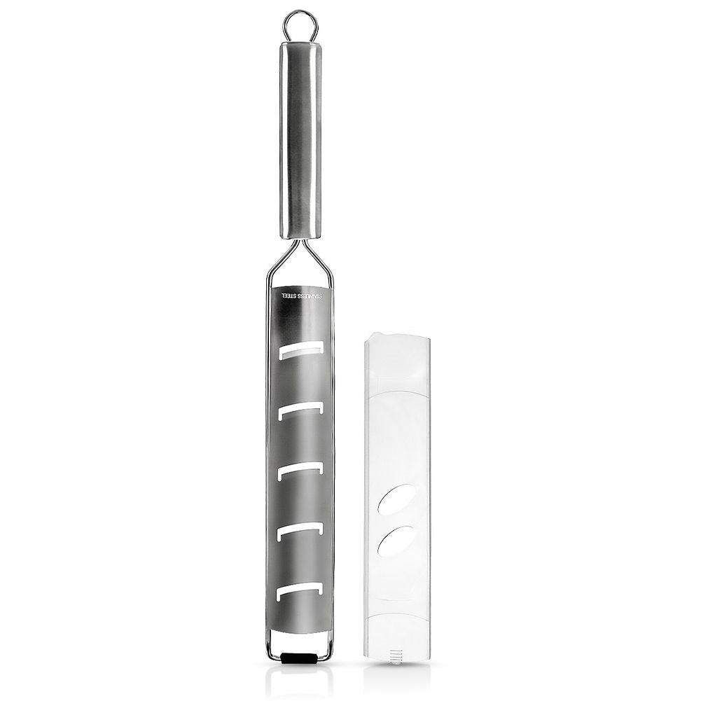 Flat kitchen grater 38 cm stainless steel for hard cheese and vegetables