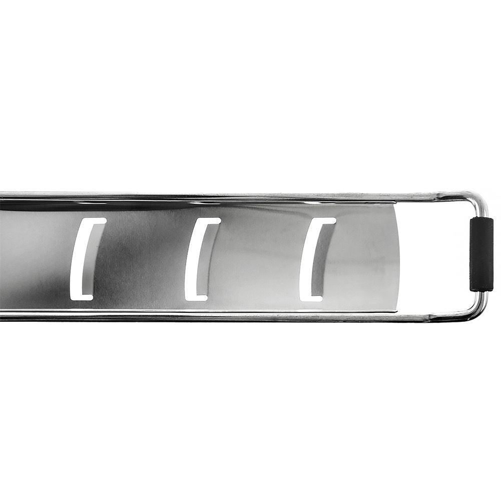 Flat kitchen grater 38 cm stainless steel for hard cheese and vegetables