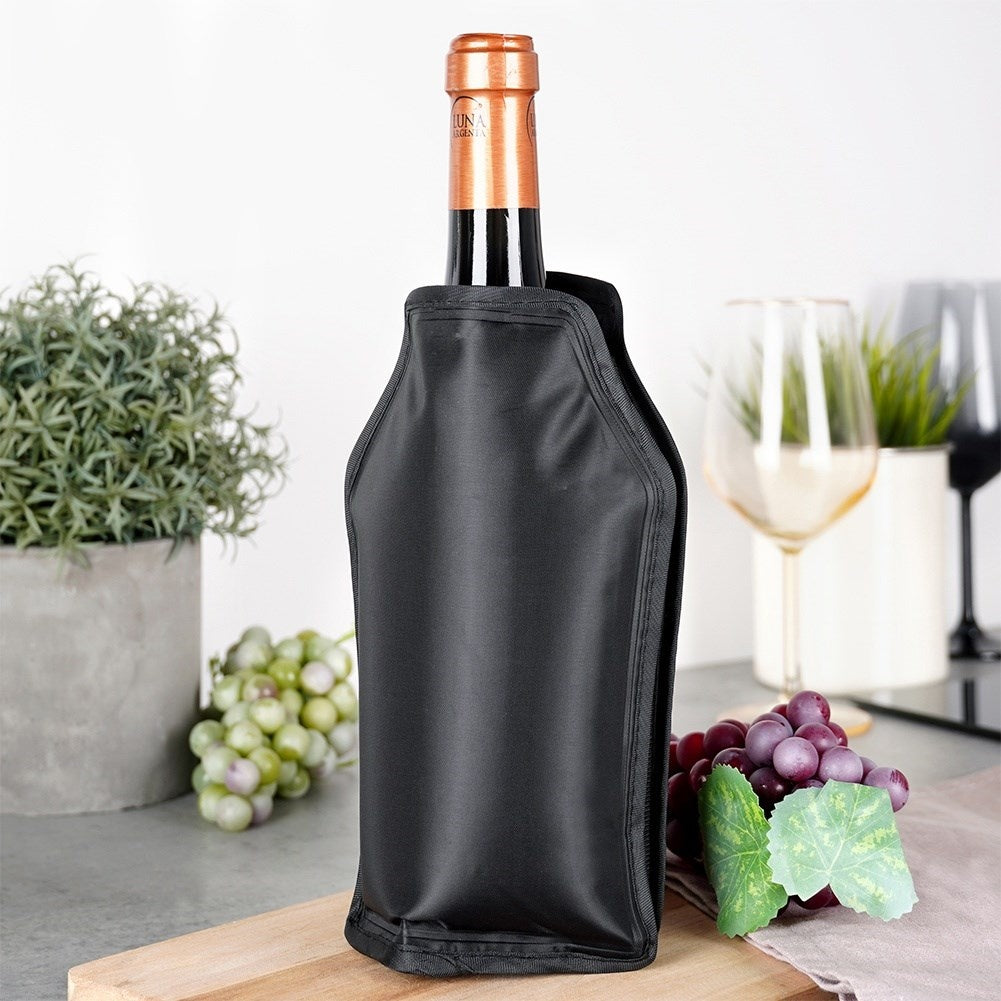 Flexible cooling protection for wine and champagne bottles