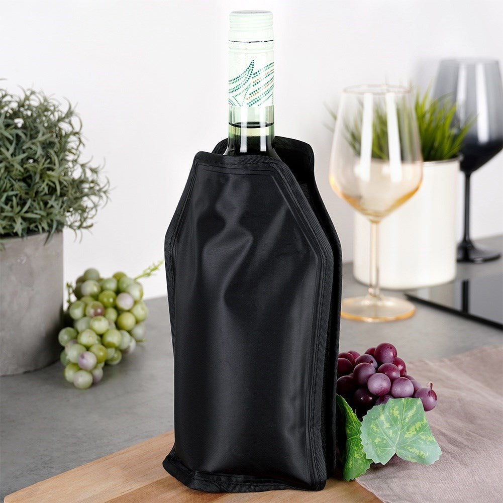 Flexible cooling protection for wine and champagne bottles