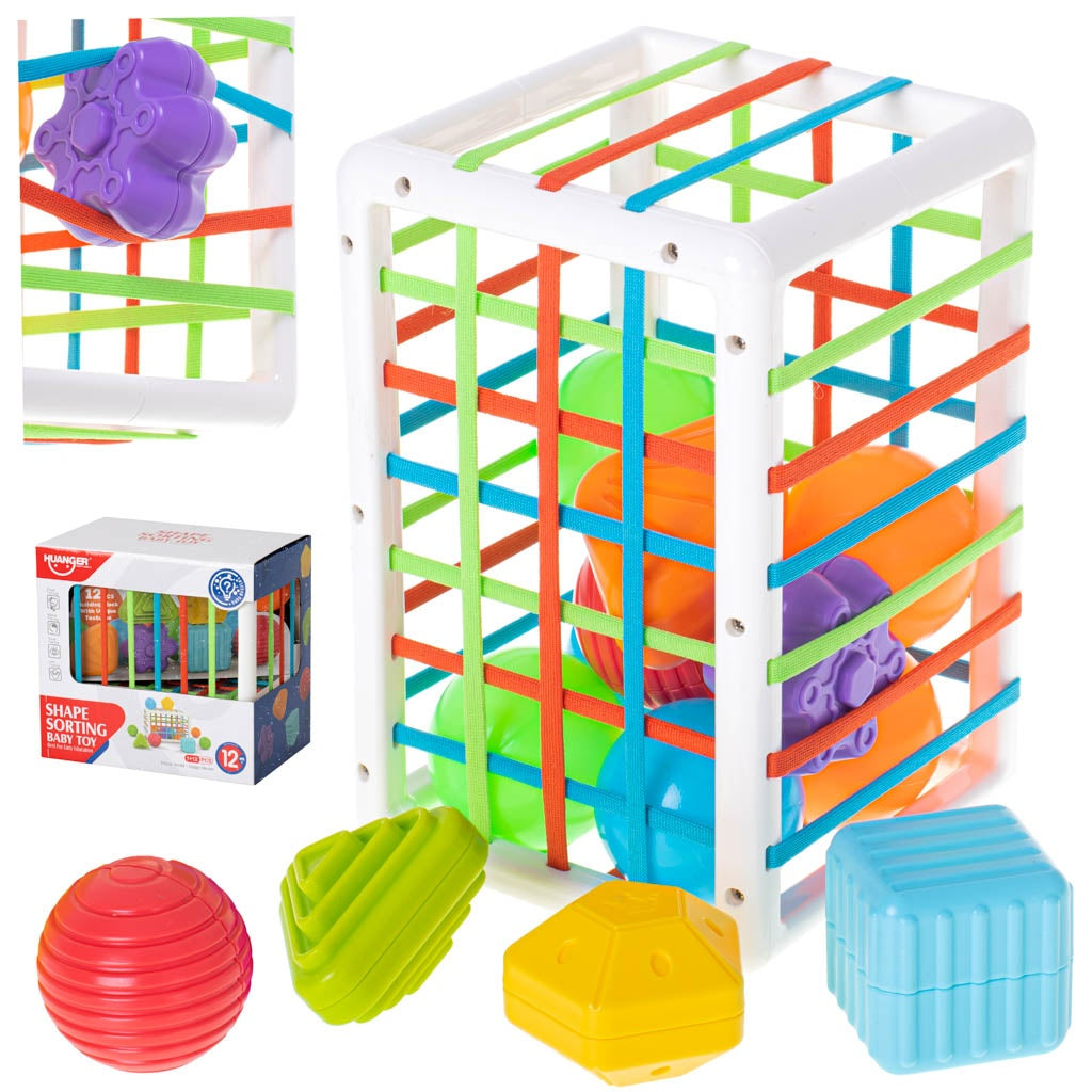 Flexible cube sorter toy plug-in rectangle