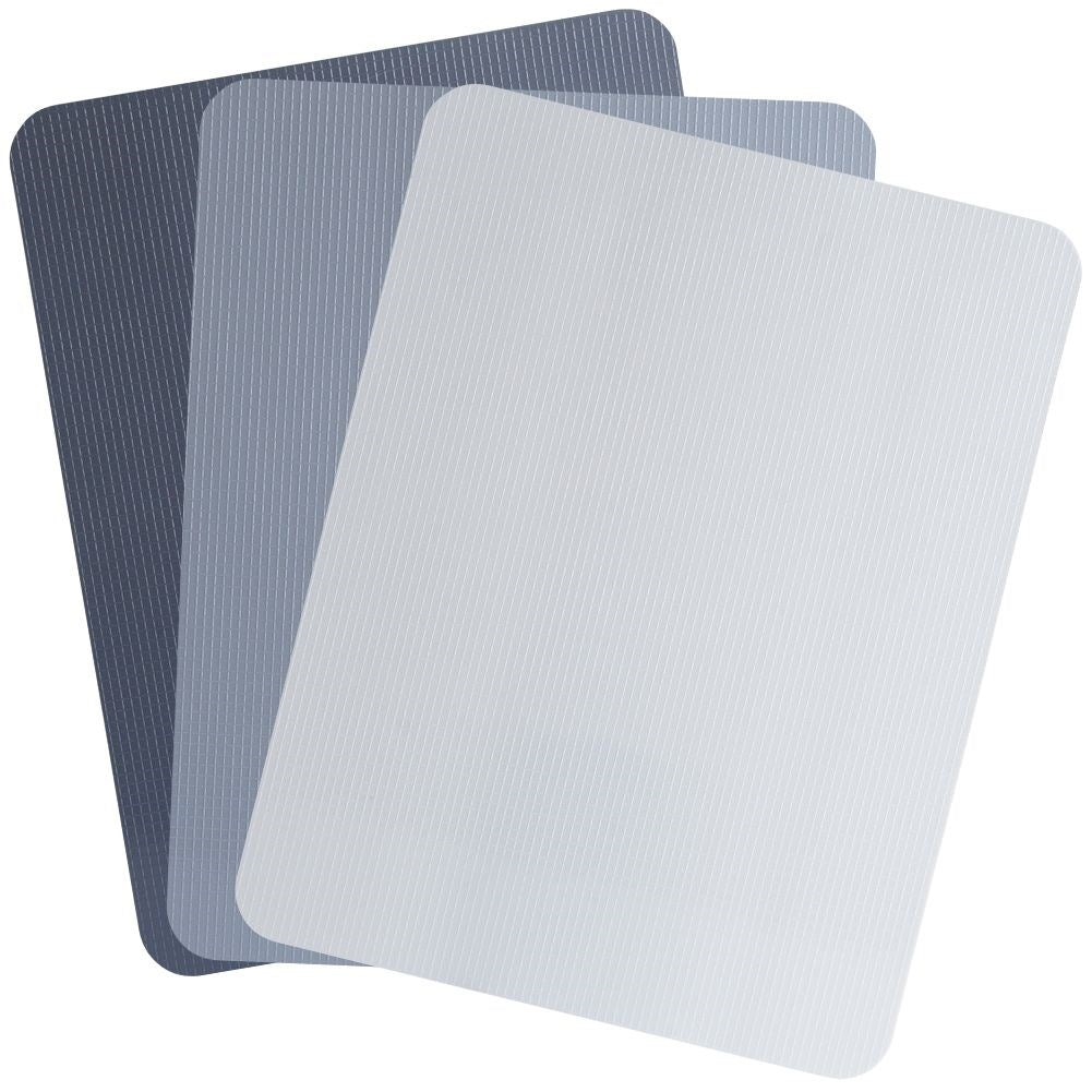 Flexible cutting boards in sets of three for easy handling