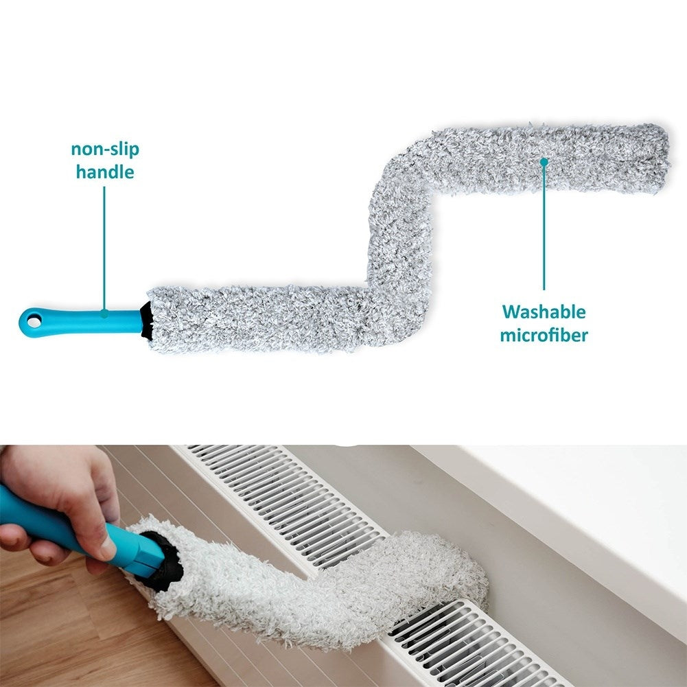 Flexible element brush with antistatic bristles for easy cleaning