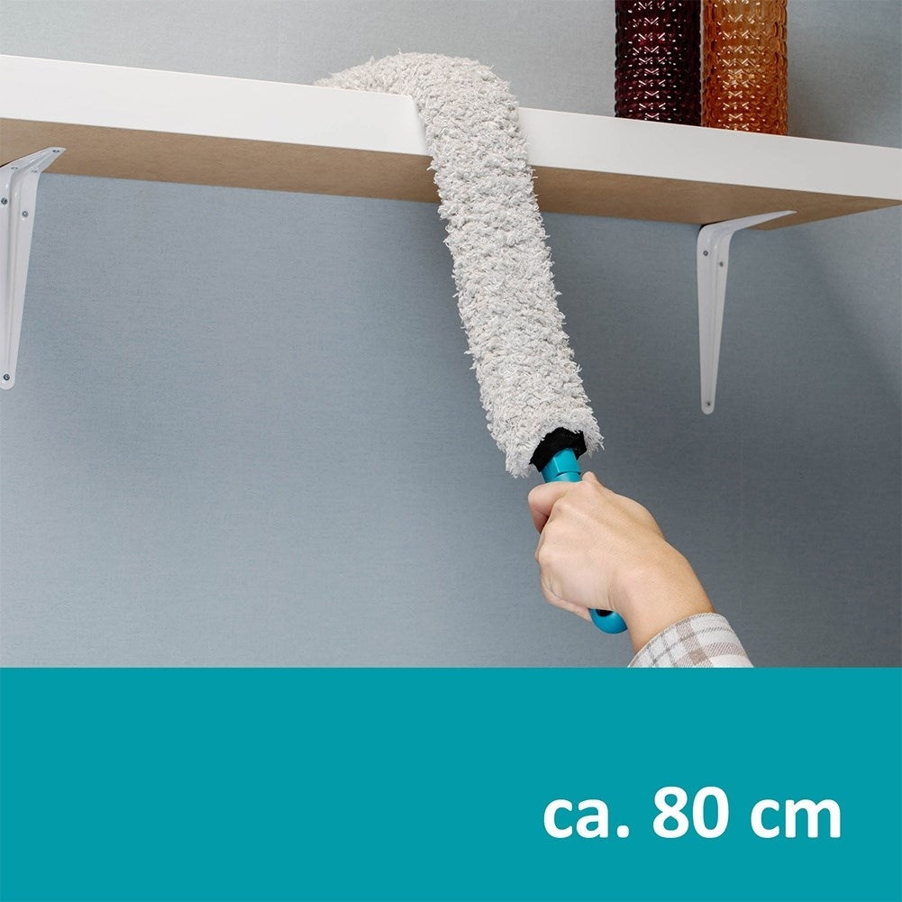 Flexible element brush with antistatic bristles for easy cleaning