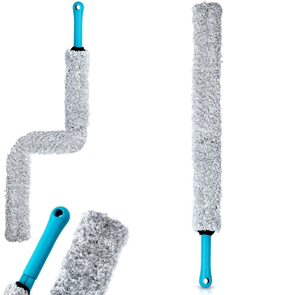 Flexible element brush with antistatic bristles for easy cleaning