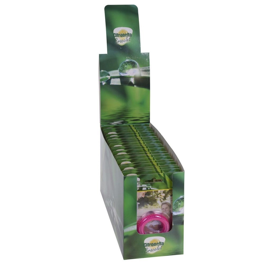 Flexible mosquito bracelet with citronella and pleasant lemon scent