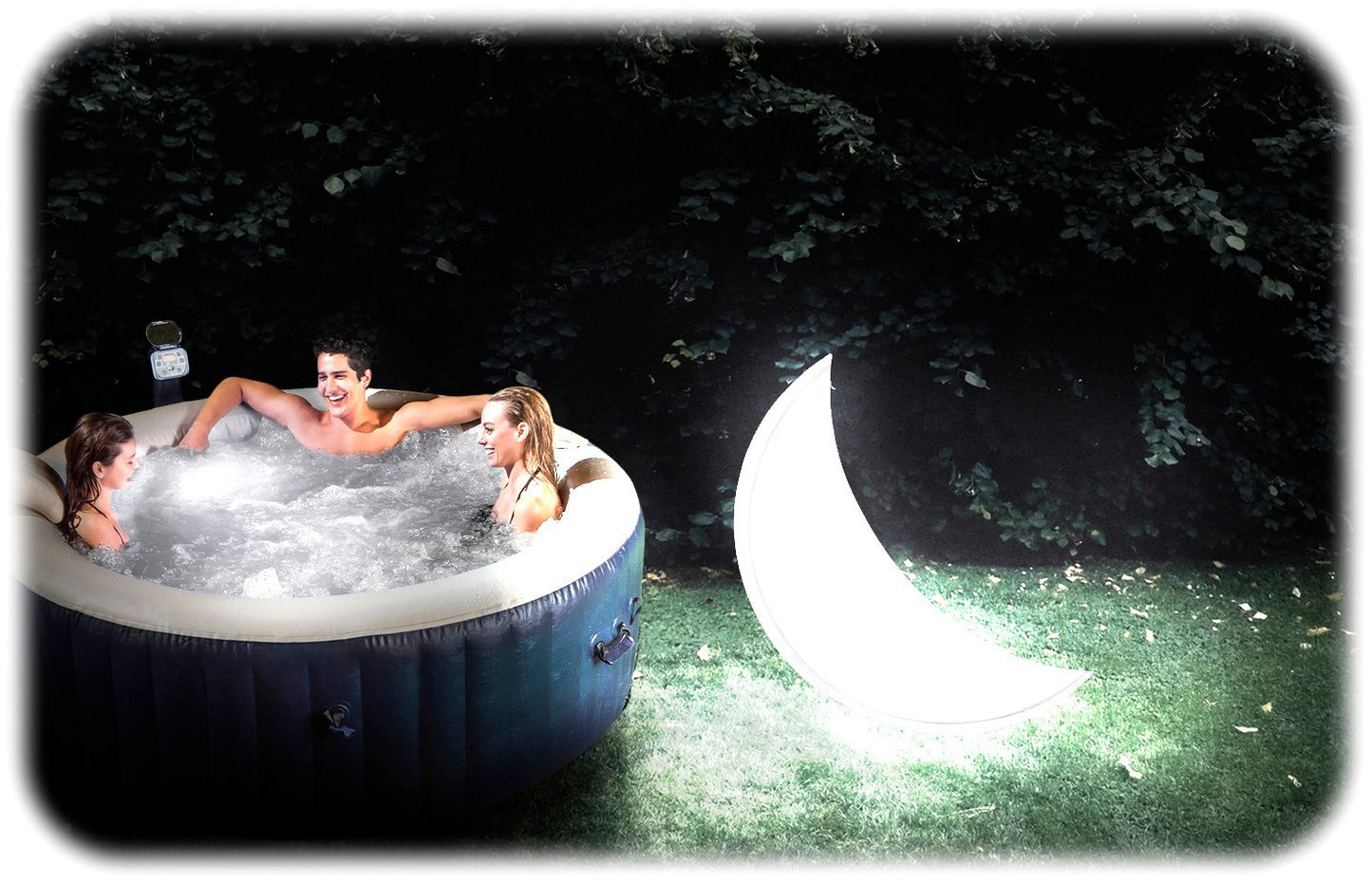 Floating inflatable pool lamp Moon LED 135 x 89 x 43 cm INTEX 68693
