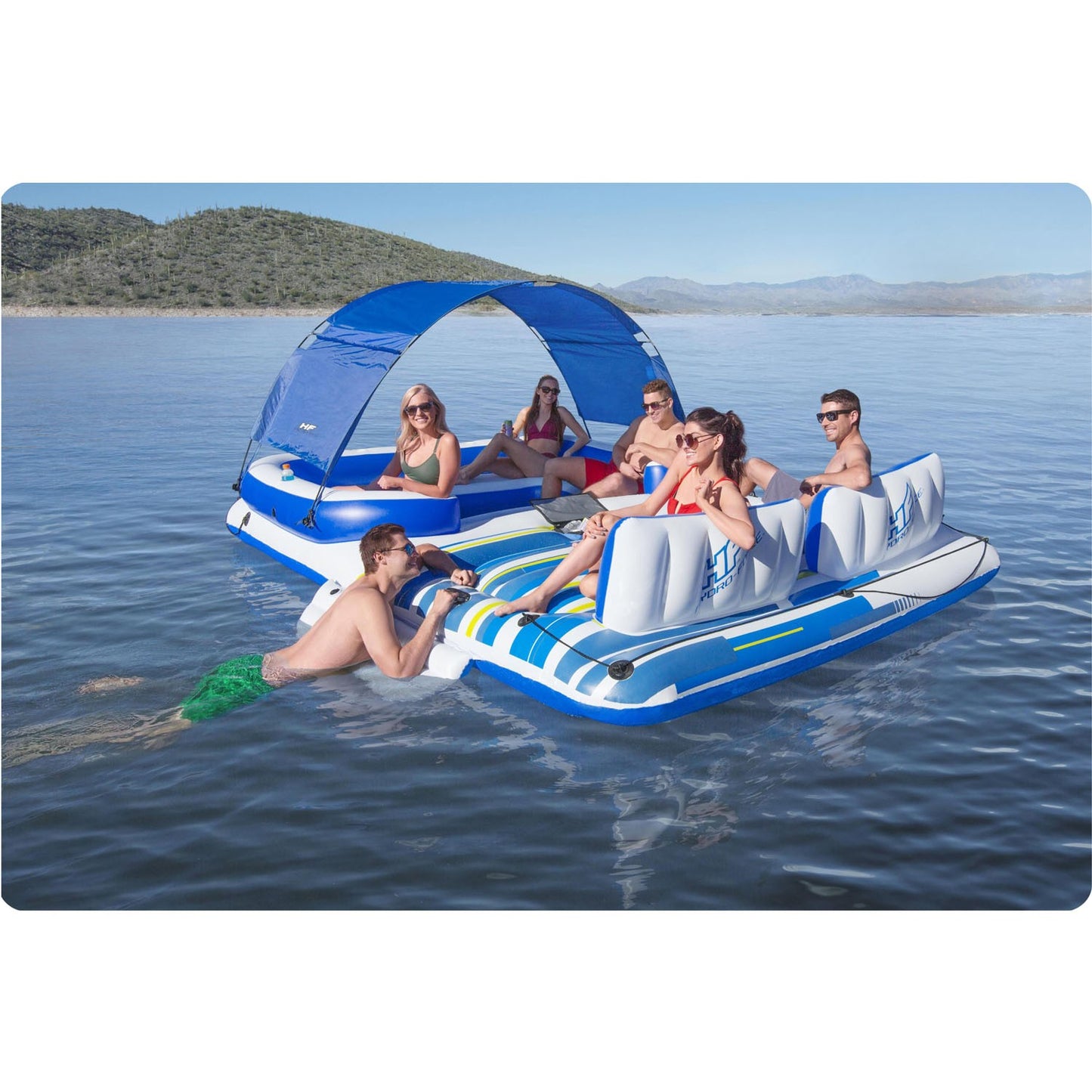 Floating island Tropical Breeze Bestway 43105 mattress