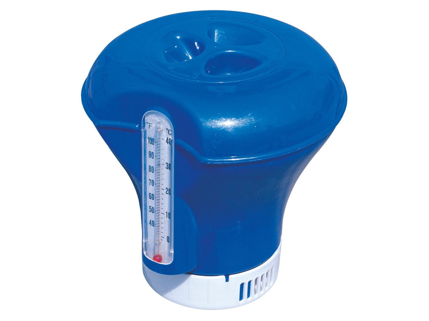 Float, pool chemicals dispenser with thermometer - Bestway 58209 orange