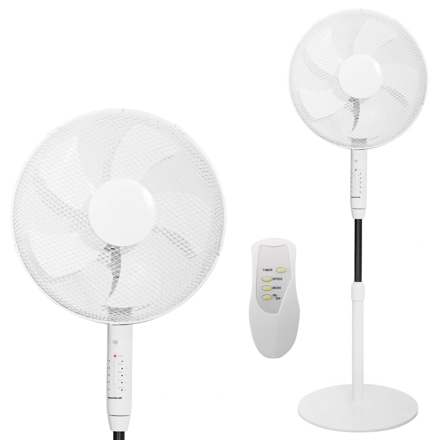 Floor Fan Standing Fan 45W – 3 Modes, 5 Blades, Timer, Remote Control