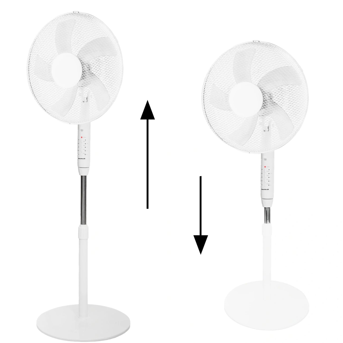 Floor Fan Standing Fan 45W – 3 Modes, 5 Blades, Timer, Remote Control