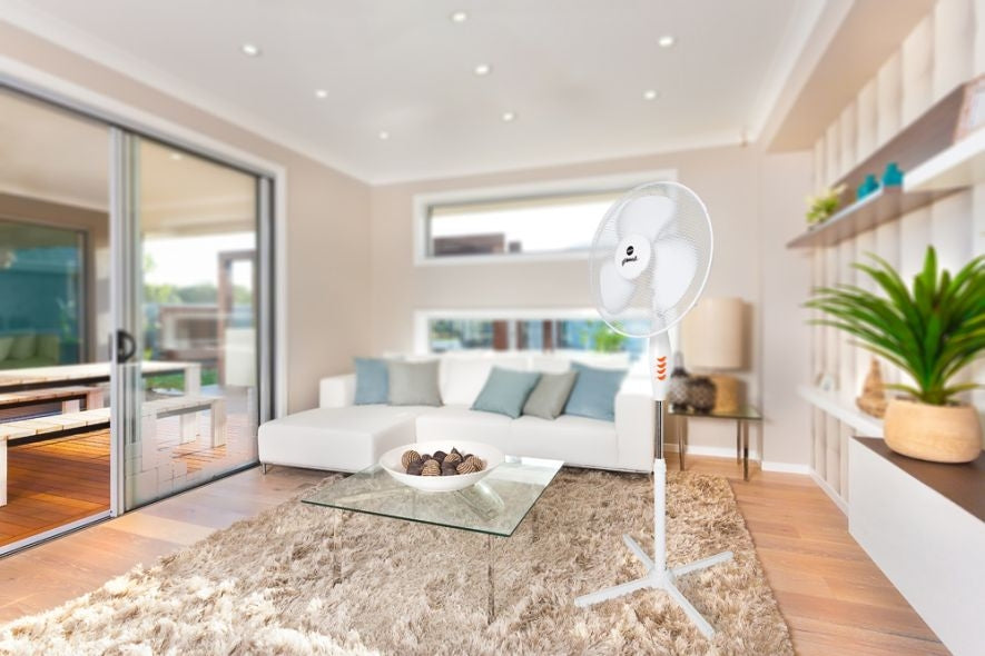 Floor fan adjustable times 45W - white