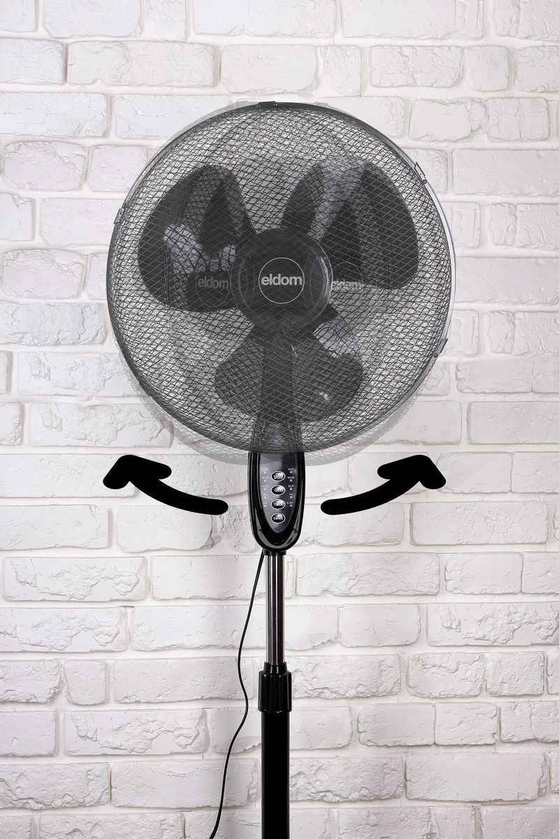 Floor fan with remote control, time adjustment 45W