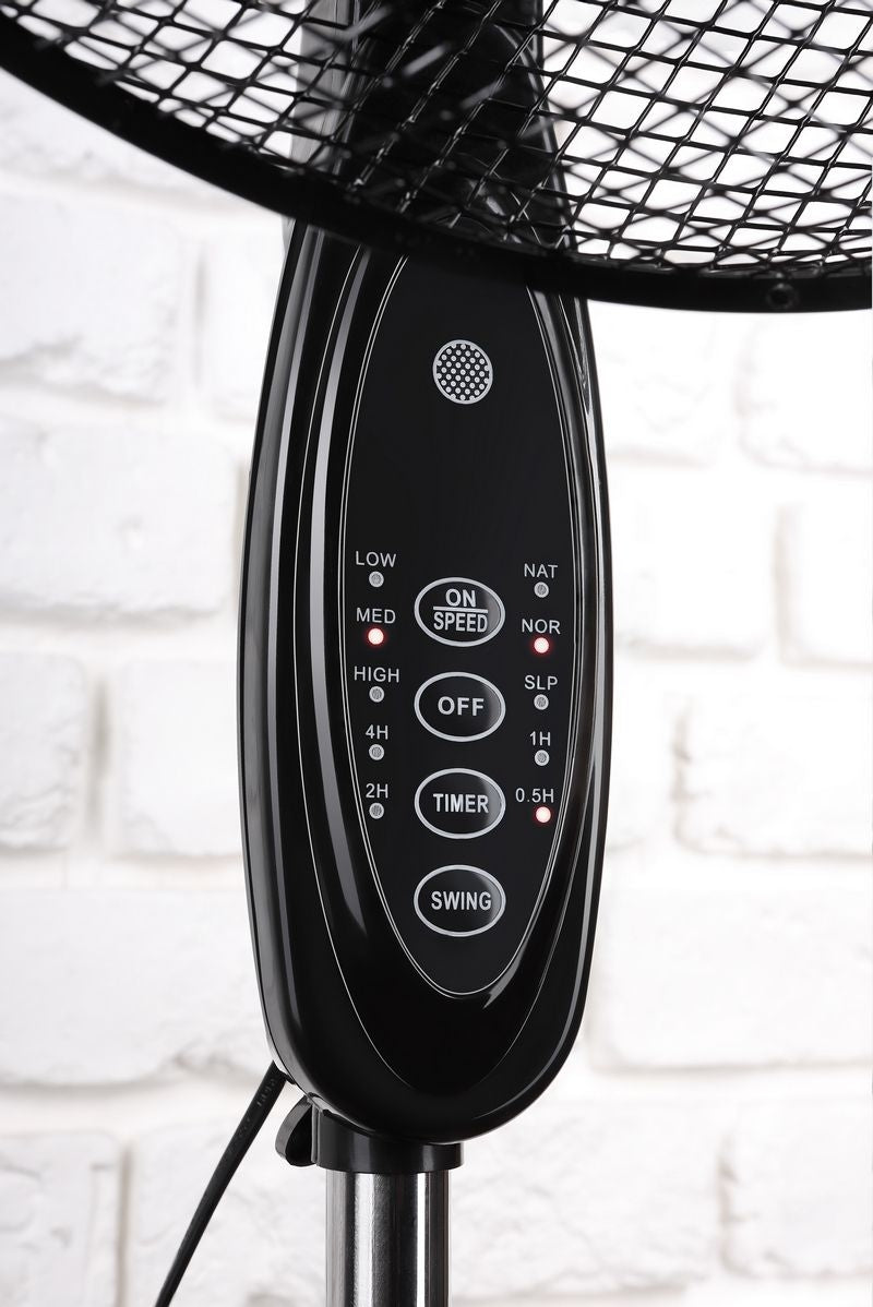 Floor fan with remote control, time adjustment 45W