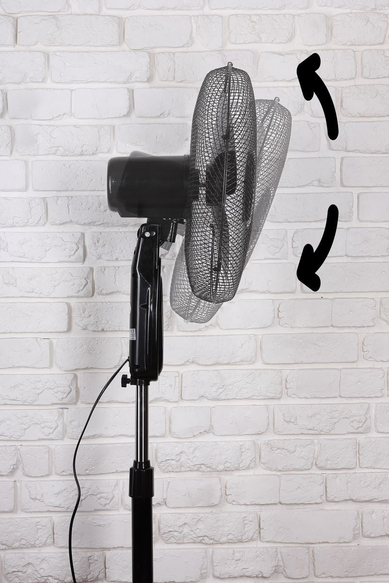 Floor fan with remote control, time adjustment 45W