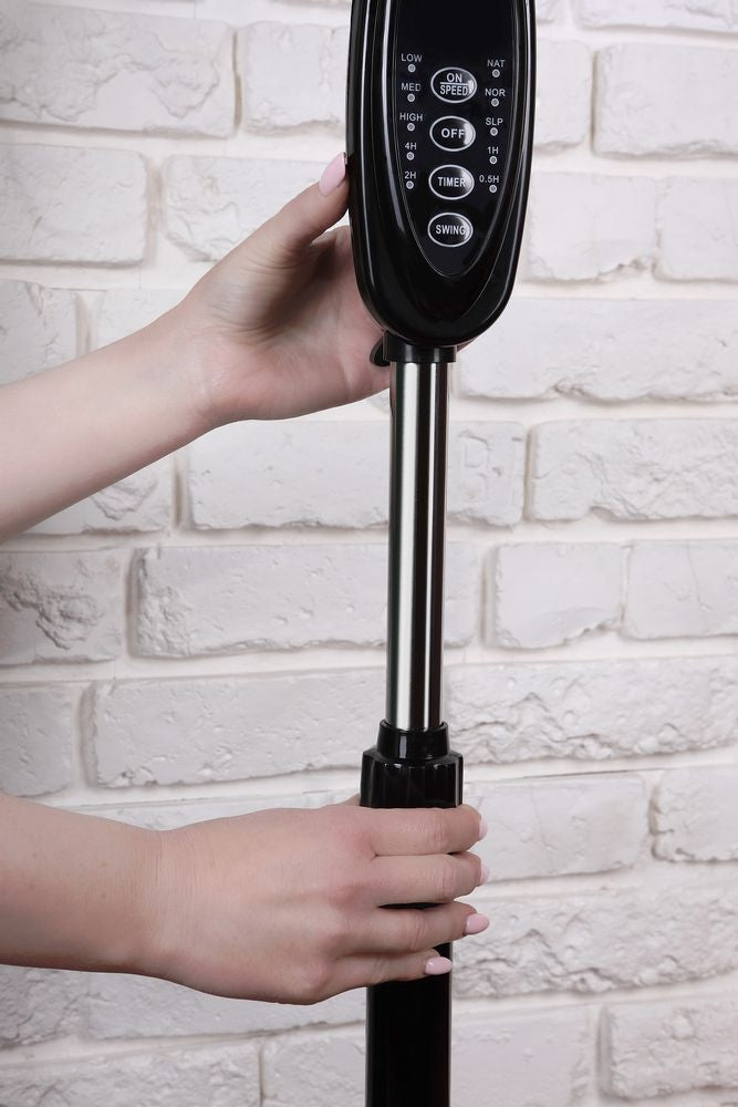 Floor fan with remote control, time adjustment 45W