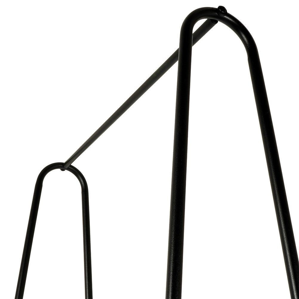 Floor hanger for clothes with metal shelves