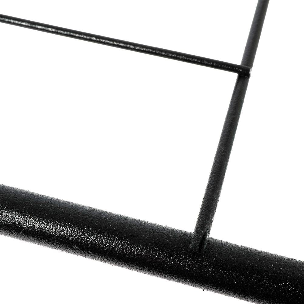 Floor hanger for clothes with metal shelves
