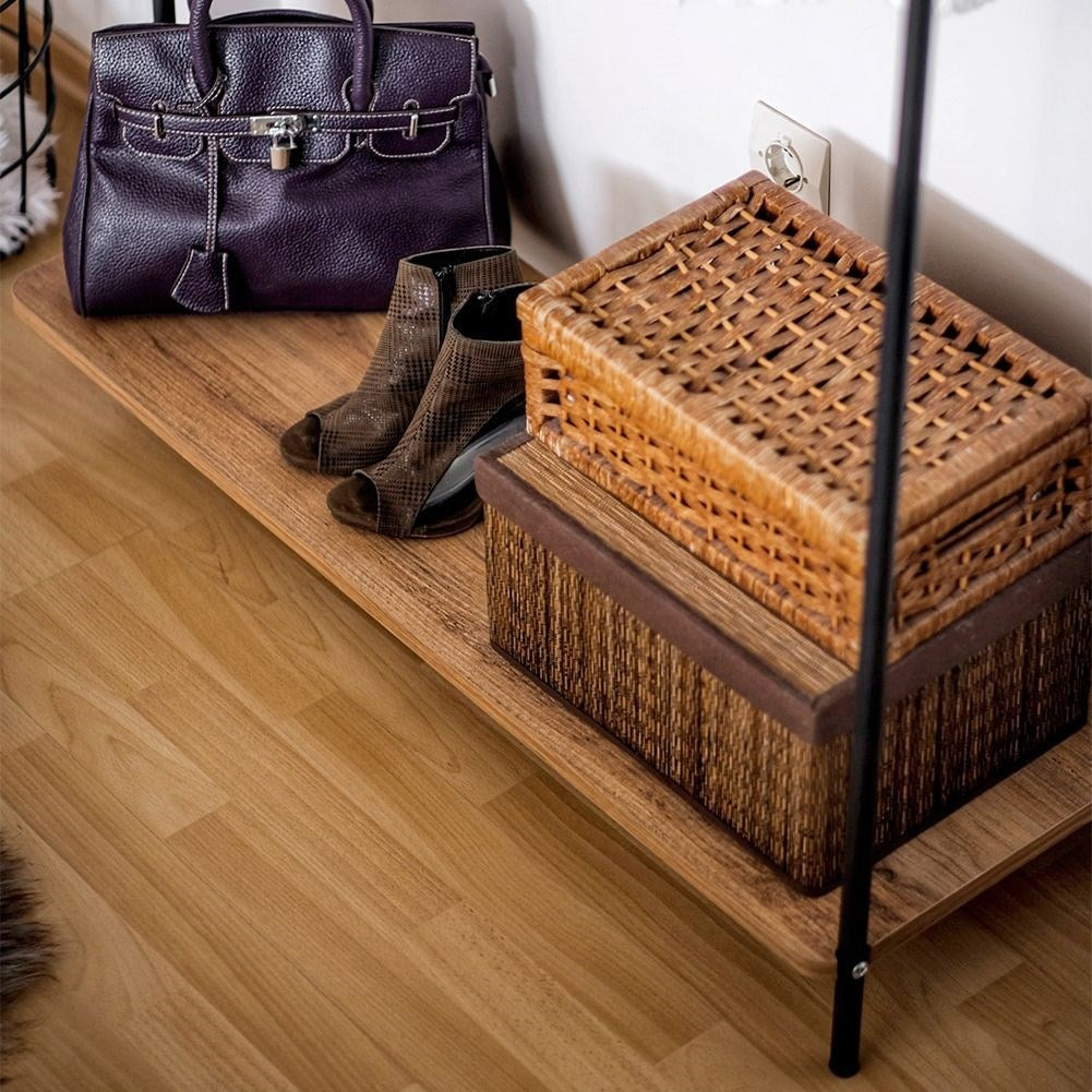Floor hanger with shoe shelf for home and office