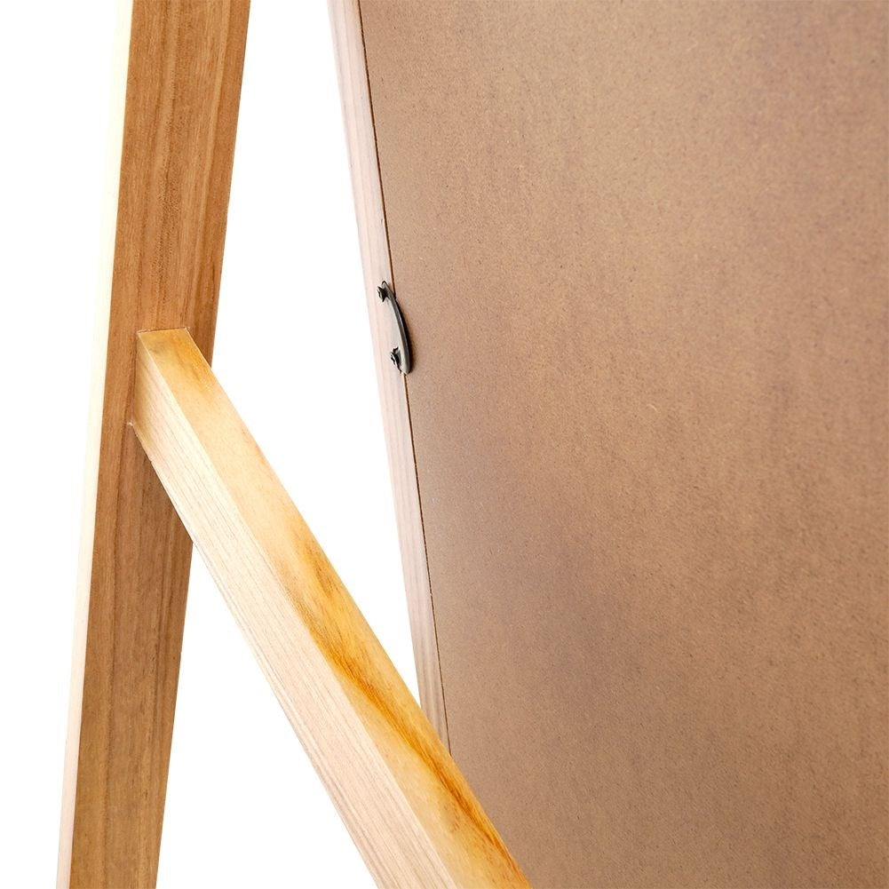 Floor mirror with MDF frame and shelf for accessories