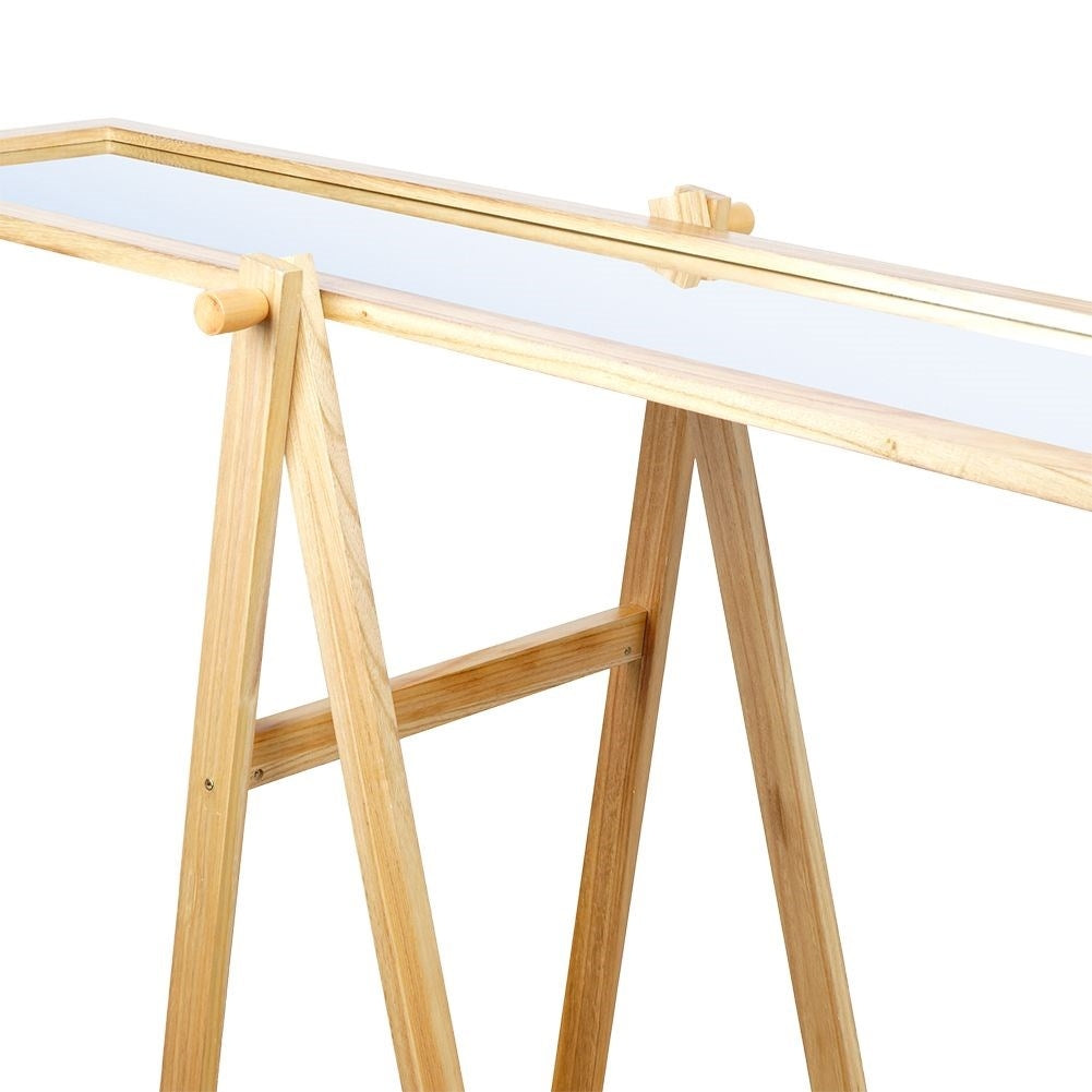 Floor mirror with MDF frame and shelf for accessories