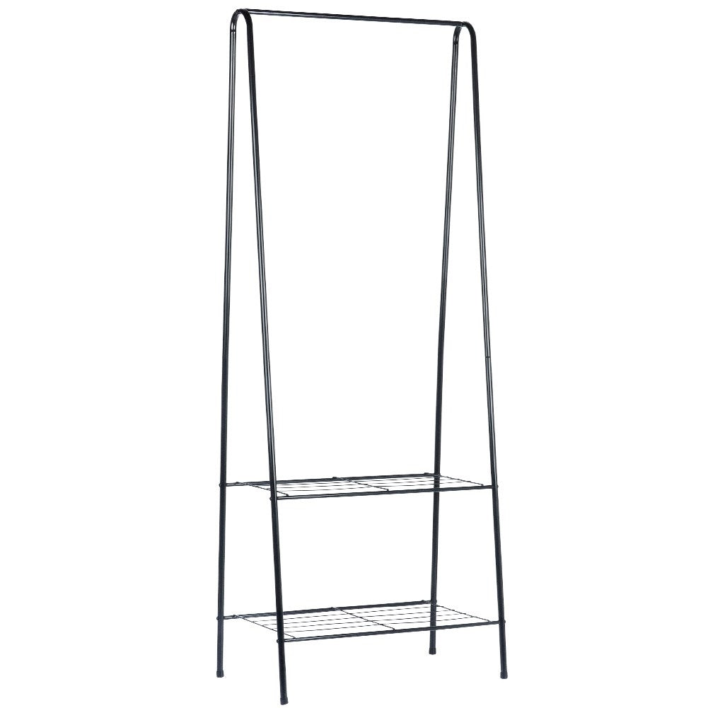 Floor-standing clothes hanger with shelves for home and office