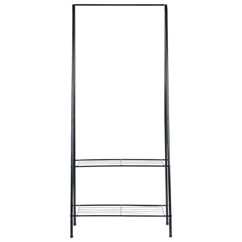 Floor-standing clothes hanger with shelves for home and office