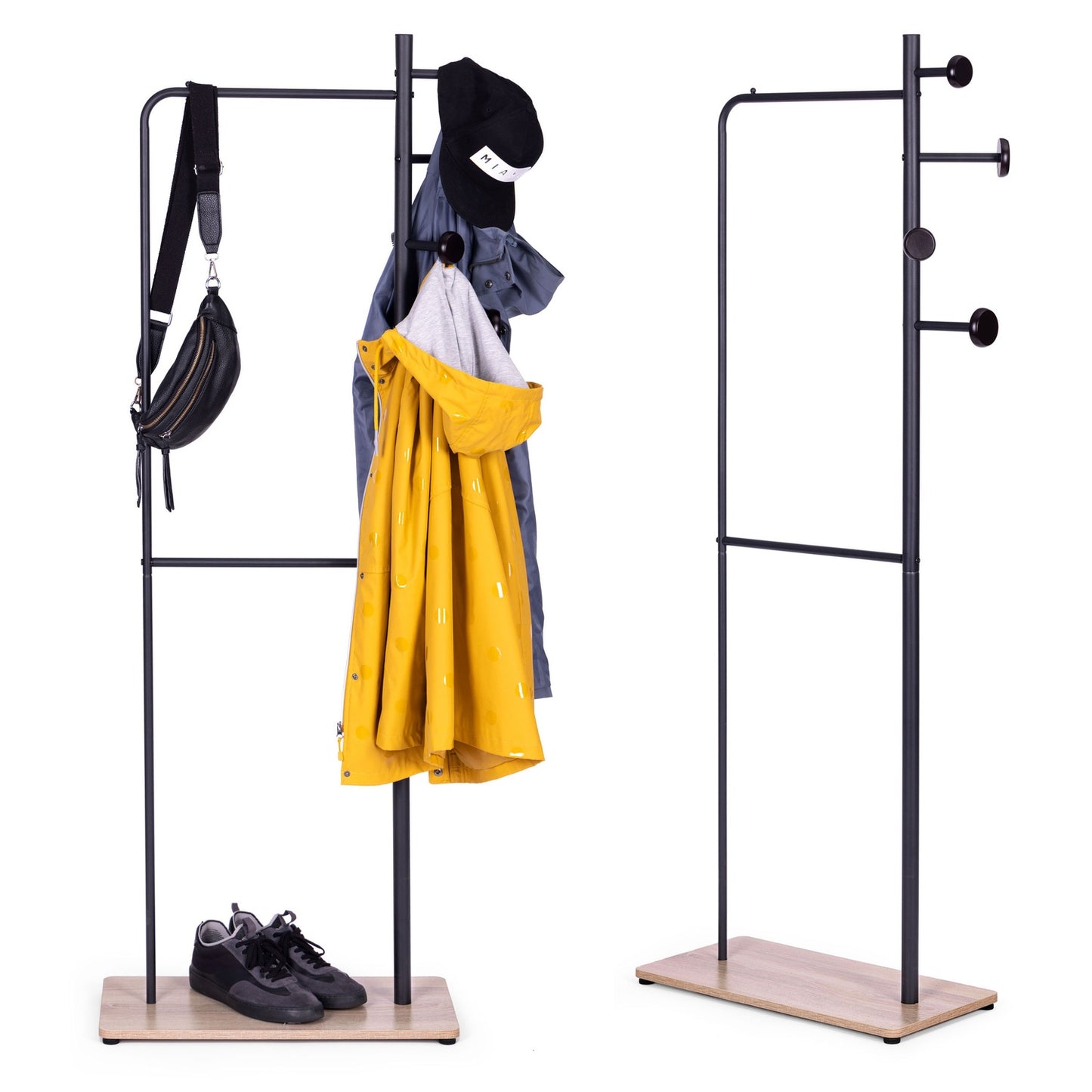 Floor standing clothes rack, shoe shelf