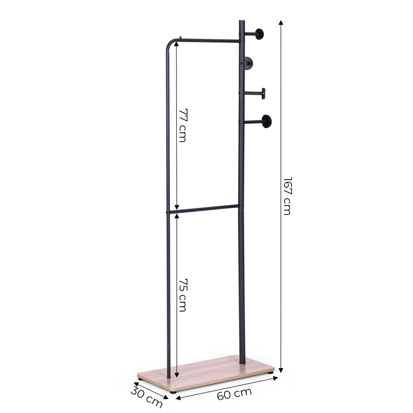 Floor standing clothes rack, shoe shelf