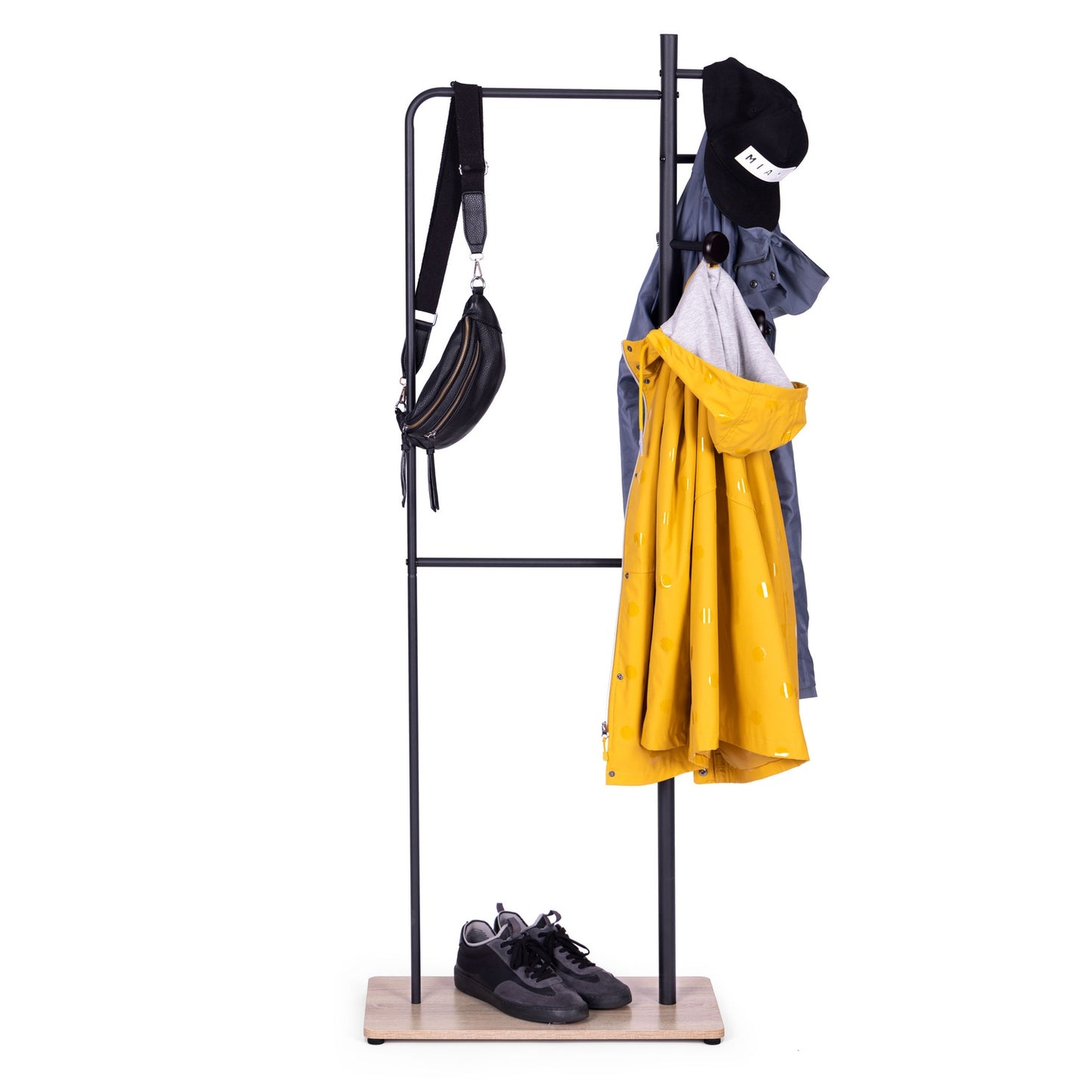 Floor standing clothes rack, shoe shelf