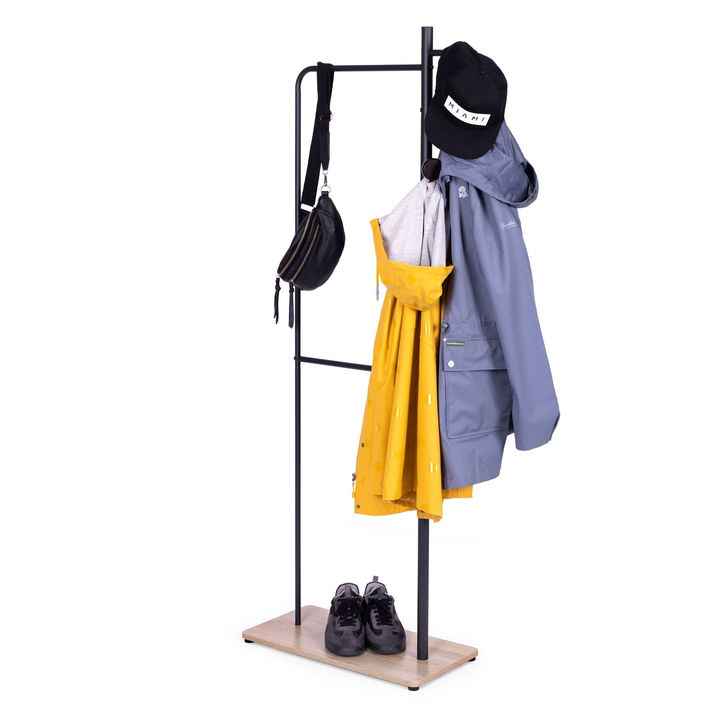 Floor standing clothes rack, shoe shelf