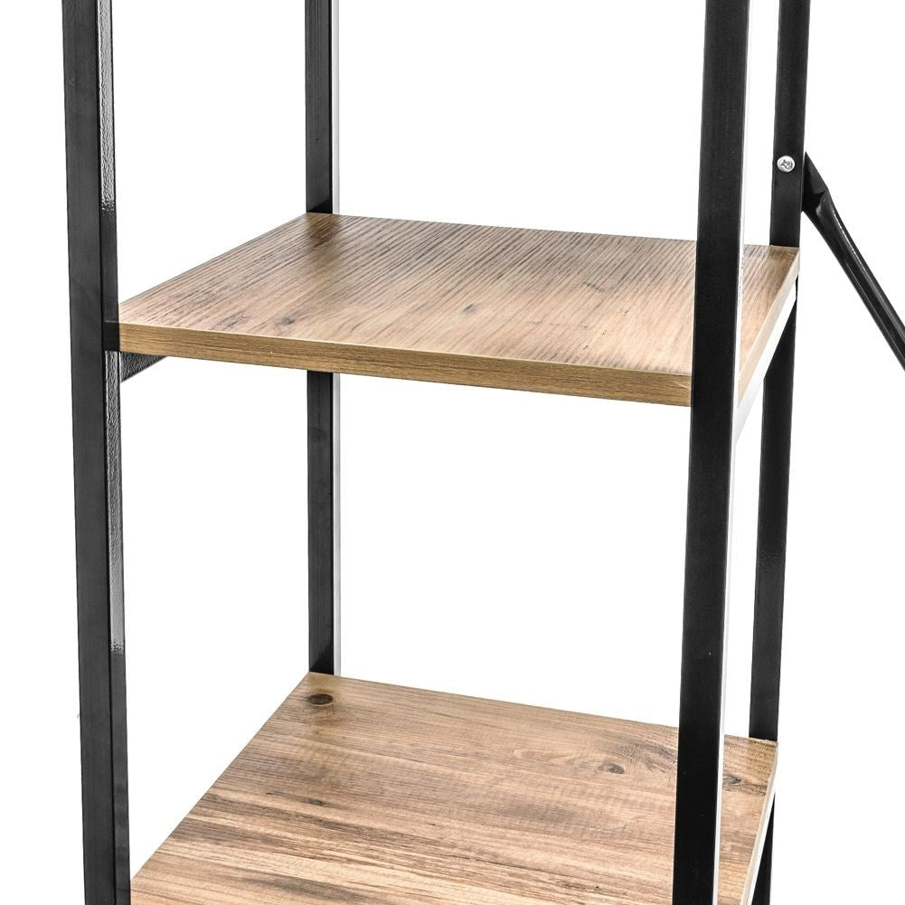 Floor system for clothes with shelves in industrial style