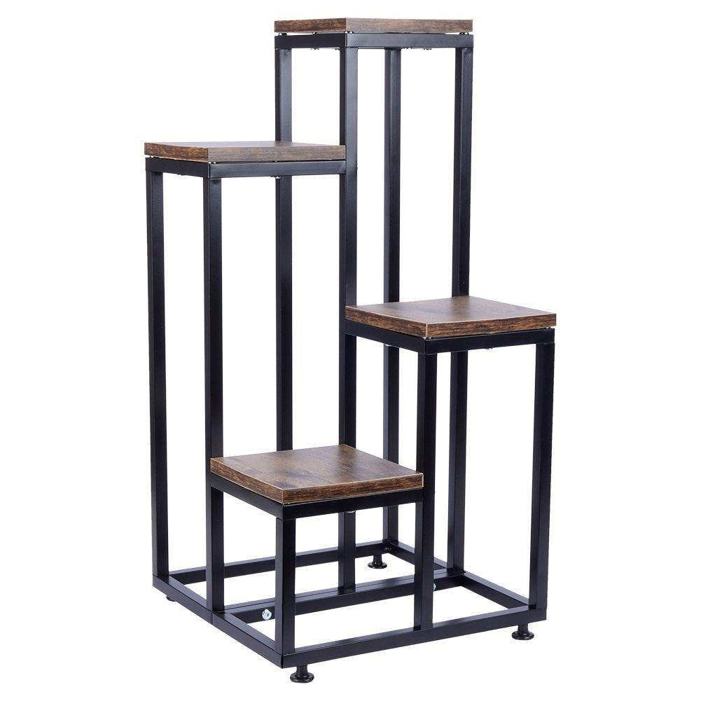Flower arrangement in metal with four levels for plants and decoration