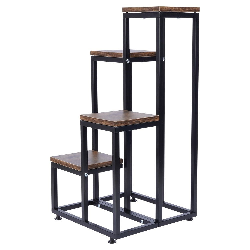 Flower arrangement in metal with four levels for plants and decoration