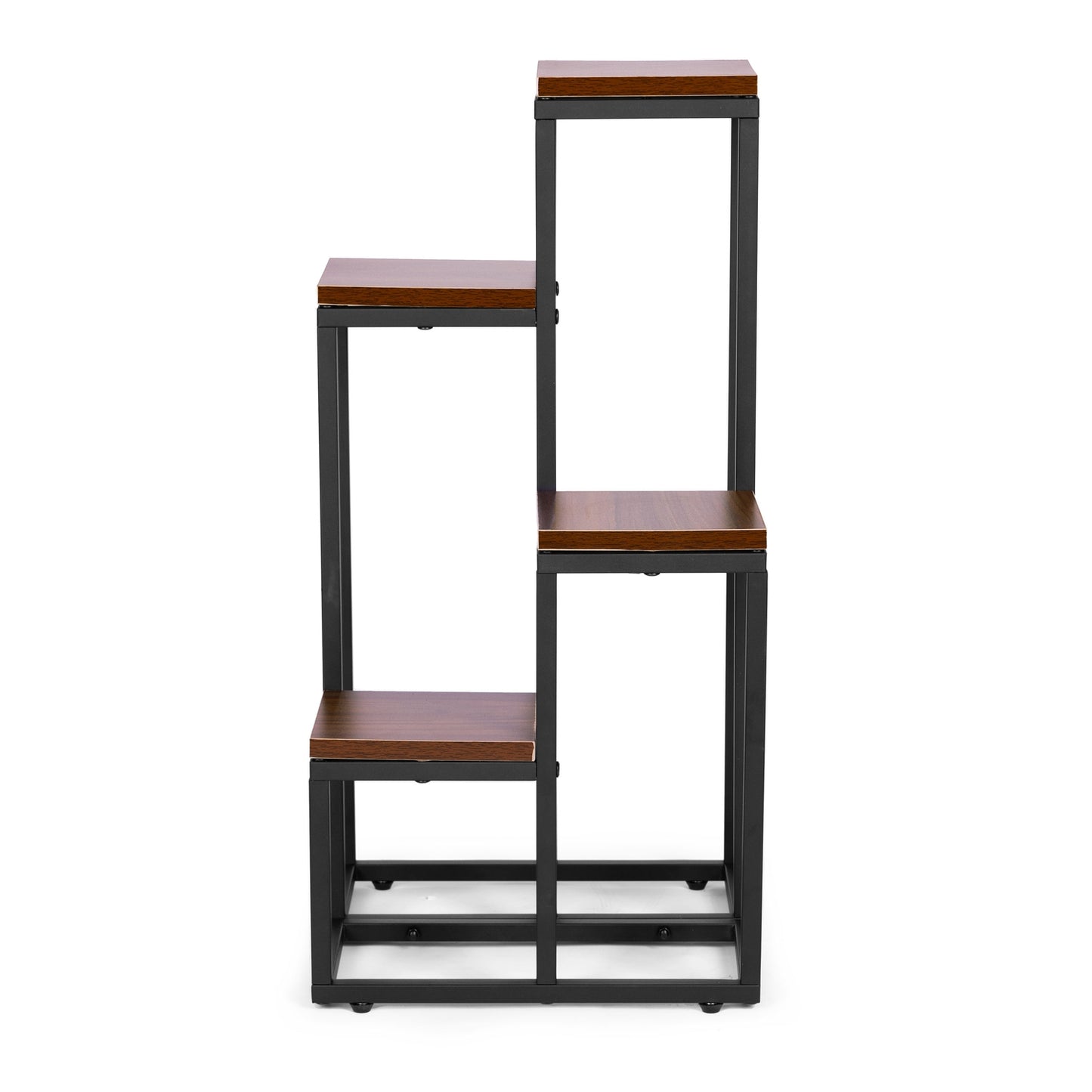 Flower stand, flower shelf, decorations, 4 shelves, metal MDF, dark walnut ModernHome