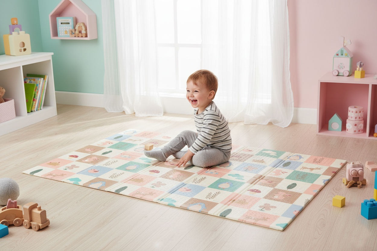 Foam Play Mat 200x150 cm, Double-Sided, Foldable