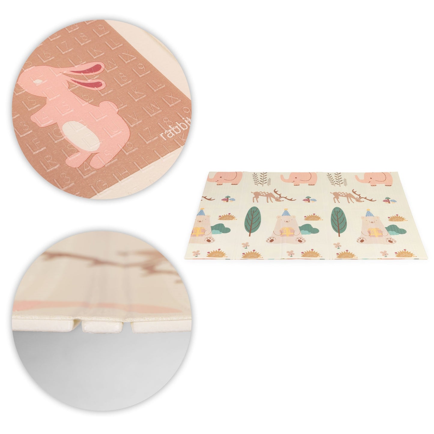 Foam Play Mat 200x150 cm, Double-Sided, Foldable