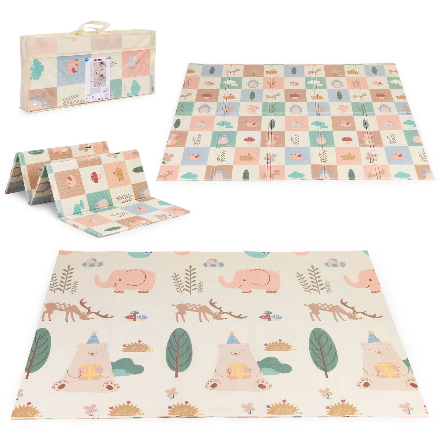 Foam Play Mat 200x180 cm – Double-Sided, Foldable