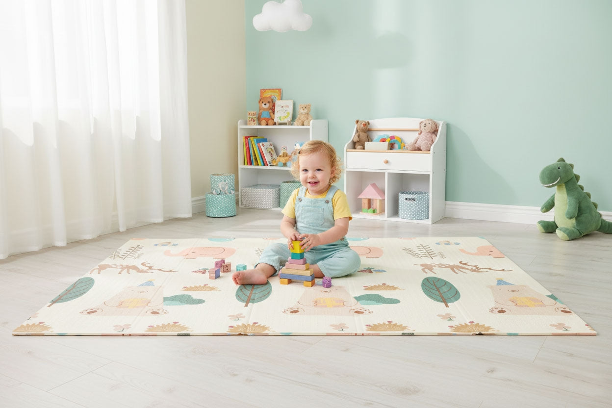 Foam Play Mat 200x180 cm – Double-Sided, Foldable