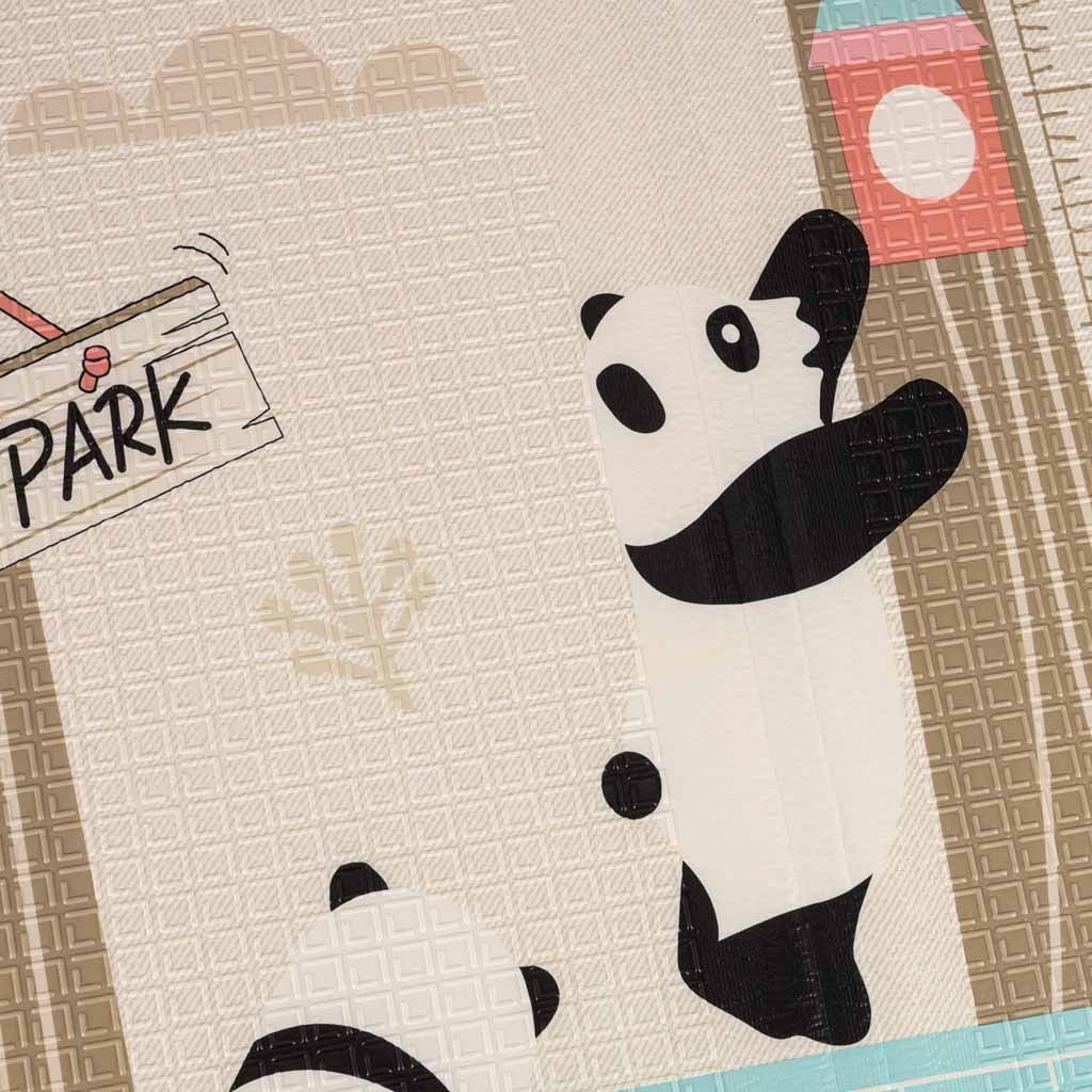 Foam Play Mat, Double-Sided, 180x200cm, Panda/Street