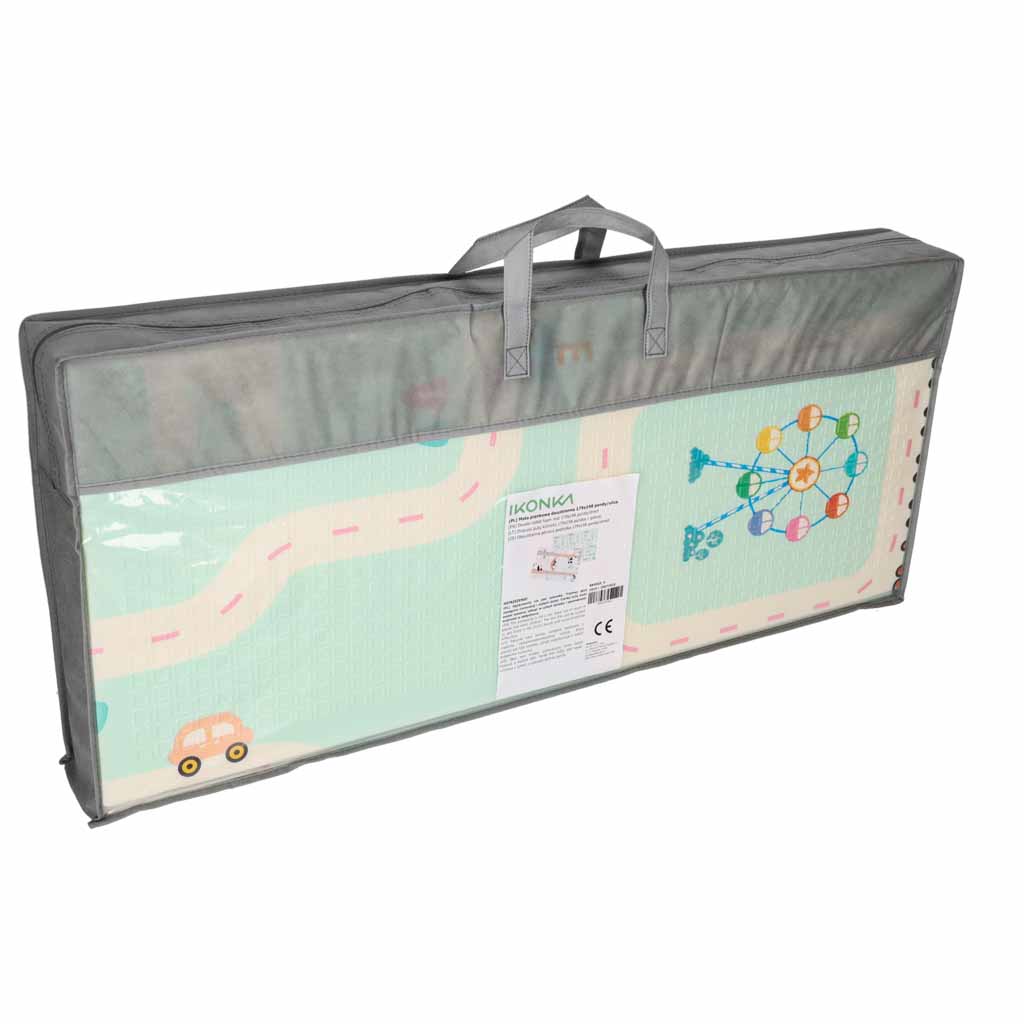 Foam Play Mat, Double-Sided, 180x200cm, Panda/Street
