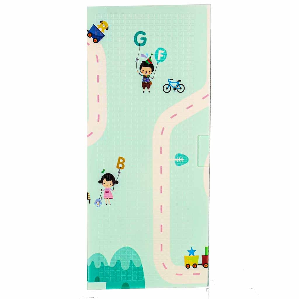 Foam Play Mat, Double-Sided, 180x200cm, Panda/Street